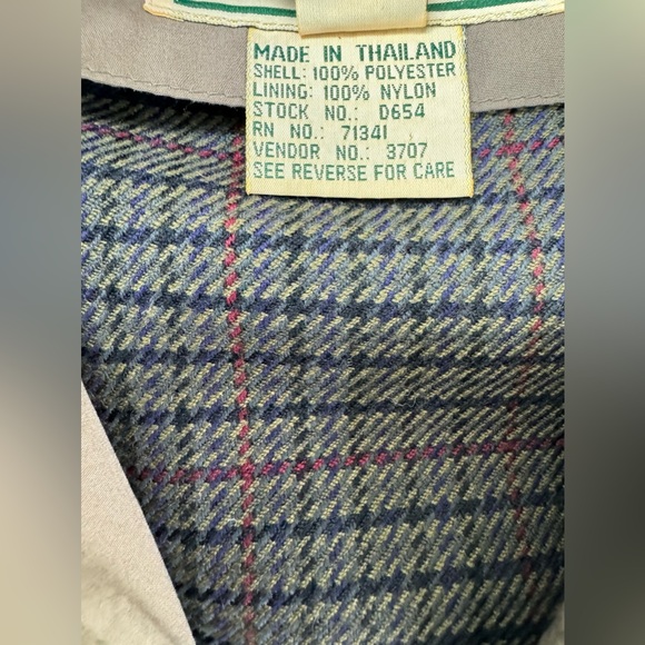 L.L. Bean VTG Wool Lined Waterproof Hooded Trench Coat Womens Medium Petite - Picture 6 of 14